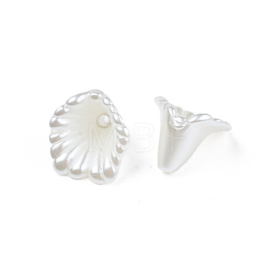 ABS Plastic Imitation Pearl Flower Bead Caps KY-T023-037-1