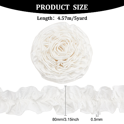 Polyester Ruffled Trimming DIY-WH0430-116B-1