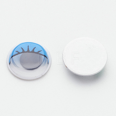 Plastic Wiggle Googly Eyes Buttons DIY Scrapbooking Crafts Toy Accessories with Label Paster on Back KY-S003B-12mm-M-1