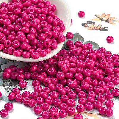 Imitation Jade Glass Seed Beads SEED-Z001-A-B04-1