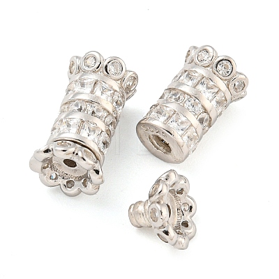 925 Sterling Silver with Rhinestone Screw Clasps STER-B005-41A-P-1