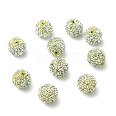 Half Drilled Czech Crystal Rhinestone Pave Disco Ball Beads RB-A059-H12mm-PP9-238-1