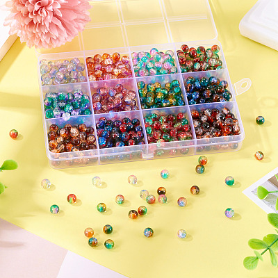 12 Colors Crackle Glass Beads CCG-TA0002-05B-1