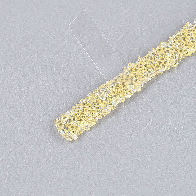 Resin Rhinestone Crystals Beaded Trim DIY-N008-04-1
