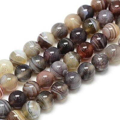 Natural Botswana Agate Beads Strands G-S150-24-6mm-1