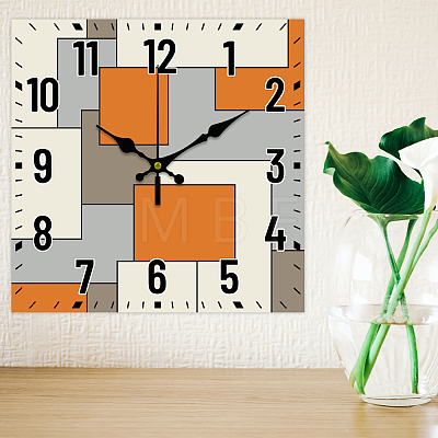 MDF Printed Wall Clock HJEW-WH0059-001-1