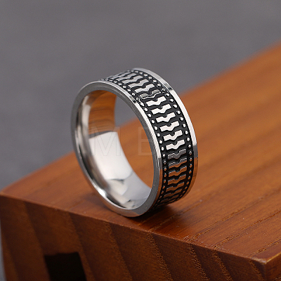 201 Stainless Steel Finger Rings for Men GF3329-18-1
