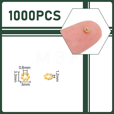 1000Pcs Tibetan Style Alloy Daisy Spacer Beads FIND-UN0004-20G-1