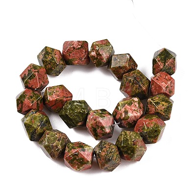 Natural Unakite Beads Strands G-T138-42-1