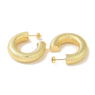 Rack Plating Texture Brass Stud Earrings EJEW-P272-04A-G-1