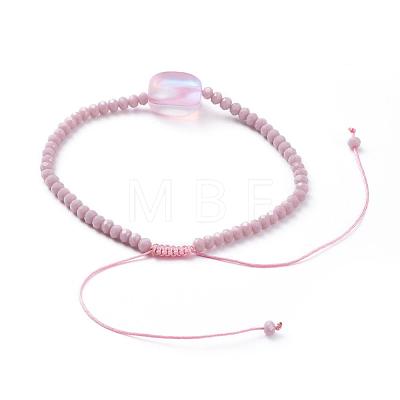 Nylon Thread Braided Bead Bracelets BJEW-JB04807-1