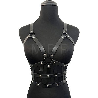 Punk Goth PU Leather Fashion Body Chain Belts WGC1161-01-1