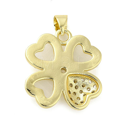 Rack Plating Brass Micro Pave Cubic Zirconia Pendants KK-Q784-32G-01-1