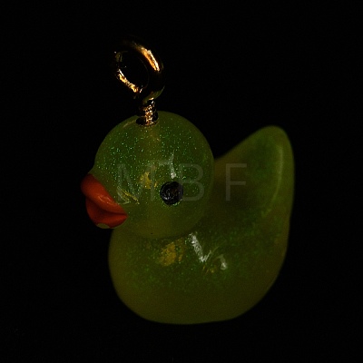 Luminous Opaque Resin Cartoon Pendants CRES-Z004-01D-G-1