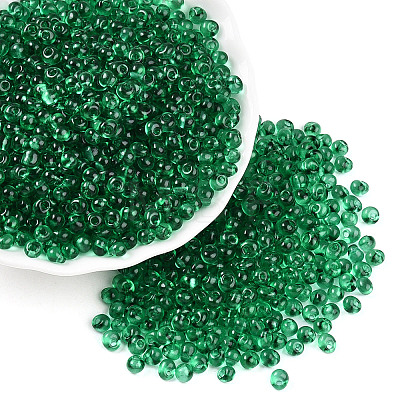 3/0 Baking Paint Glass Fringe Seed Beads SEED-A034-04I-1