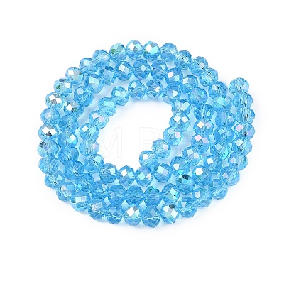 Electroplate Glass Beads Strands EGLA-A044-T6mm-L08-1