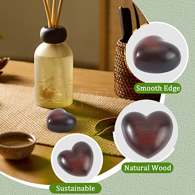 Sandalwood Wooden Heart Display Decorations AJEW-WH20054-222C-1