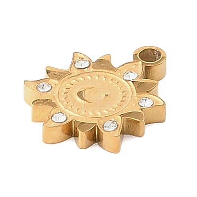 304 Stainless Steel Rhinestone Pendants RB-CBAB4B7-01B-G-1