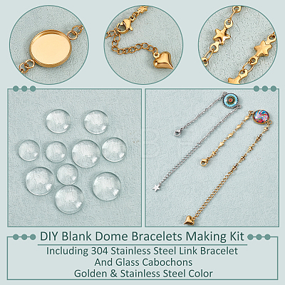  DIY Blank Dome Bracelets Making Kit DIY-NB0009-79-1