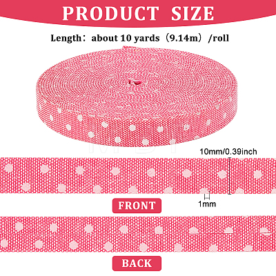 10 Yards Polycotton Ribbons OCOR-WH0070-53D-1