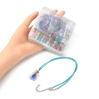 DIY Wish Bottle Necklace Making Kit DIY-YW0006-52-1