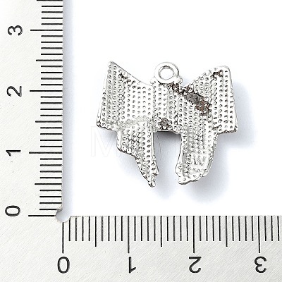 Rack Plating Alloy with Rhinestone Pendants FIND-Z051-03P-03-1