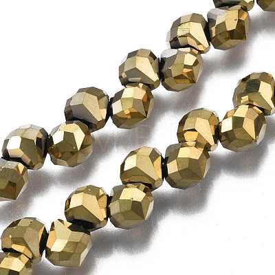 Electroplate Glass Beads Strands EGLA-N006-032-C03-1
