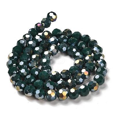Electroplate Opaque Glass Beads Strands EGLA-A035-P6mm-A23-1