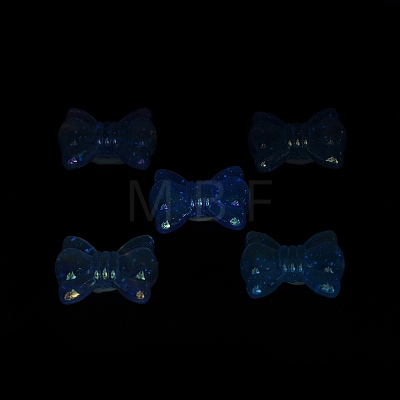 UV Plating Luminous Transparent Acrylic Beads OACR-P010-08C-1