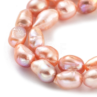 Natural Cultured Freshwater Pearl Beads Strands PEAR-P062-28C-1