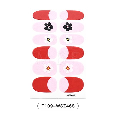 Flower Series Full Cover Nail Decal Stickers MRMJ-T109-WSZ468-1