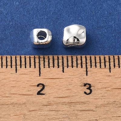 Cuboid Alloy Beads FIND-G066-02S-1