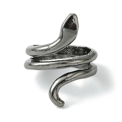 Snake Alloy Wrap Open Cuff Rings RJEW-K275-67B-1