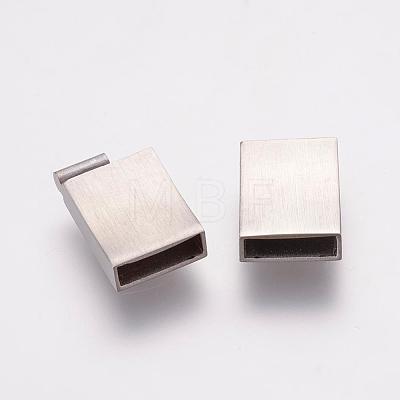 304 Stainless Steel Magnetic Clasps with Glue-in Ends STAS-K145-27P-1