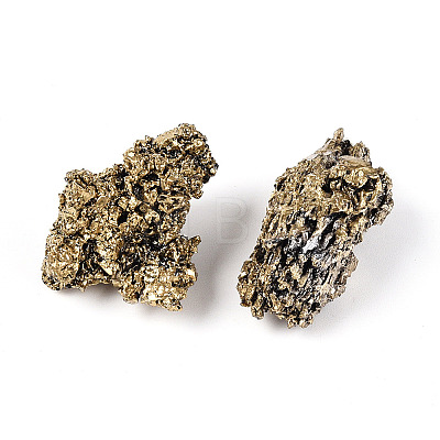 8~12Pcs Electroplated Natural Coal Quartz Geode Cornucopia Mineral Specimen G-N360-03C-1