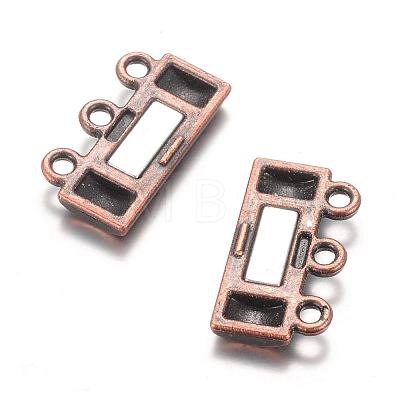 Alloy Magnetic Clasps with Loops PALLOY-Q328-06R-1