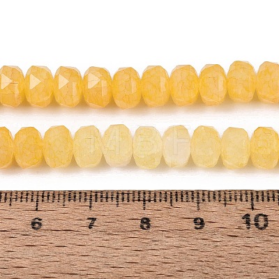 Imitation Jade Crackle Glass Beads Strands GLAA-N068-01A-A05-1