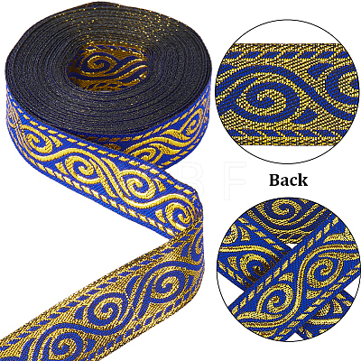 Ethnic Style Embroidery Polyester Ribbons OCOR-WH0070-86B-1