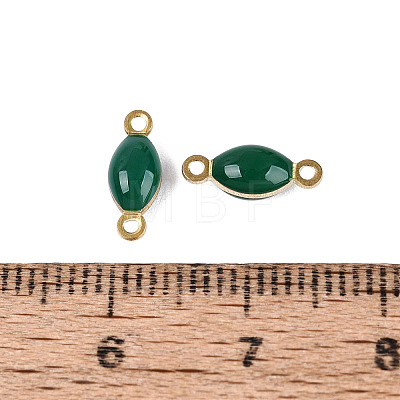 Antique Bronze Plated Brass Enamel Oval Links connectors X-KK-Q570-06C-1