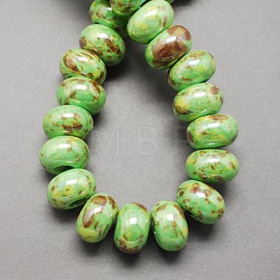 Handmade Porcelain European Beads X-OPDL-Q099-6-1