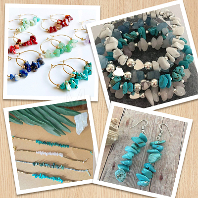 280Pcs 4 Styles Dyed Natural Magnesite and Synthetic Turquoise Beads G-SC0003-86-1