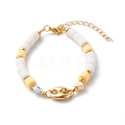 Stretch & Beaded & Link Chain Bracelets Sets BJEW-JB06563-01-1