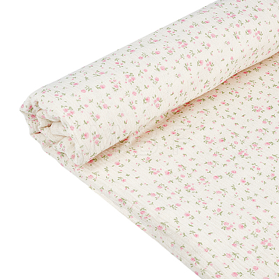 Flower Pattern Cotton Fabric DIY-WH0504-985A-1