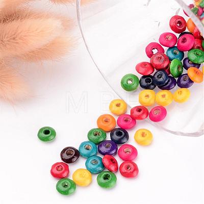 Lead Free Rondelle Natural Wood Beads X-TB139Y-1