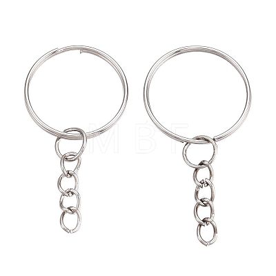 Iron Split Key Rings with Chain FIND-B028-19P-1