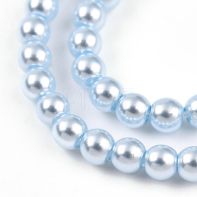 Baking Painted Pearlized Glass Pearl Bead Strands HY-N002-2mm-A05-1