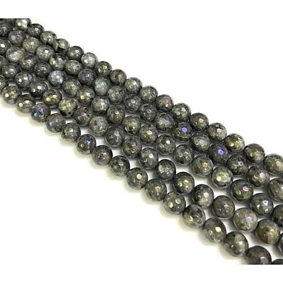 Electroplate Natural Labradorite Beads Strands X-G-L150-8mm-01-1