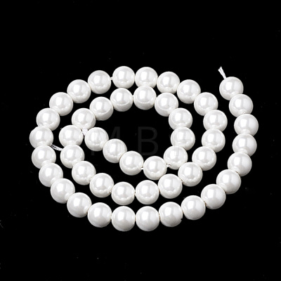 Shell Pearl Beads Strands BSHE-S301-10mm-04-1