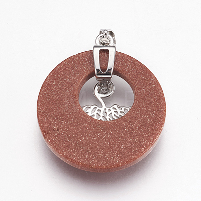 Synthetic Goldstone Pendants KK-F751-B09-1