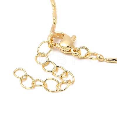 Rack Plating Brass Column Ball Chain Necklace for Women NJEW-F311-09G-1